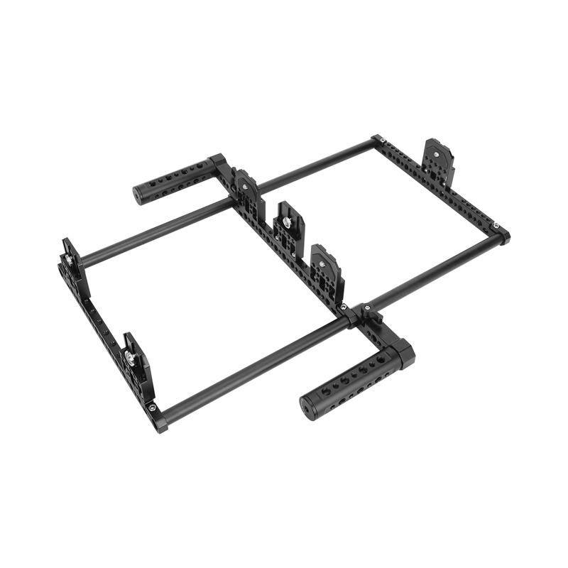 CAMVATE Director's Monitor Cage with Triple Monitor Mount&Dual Cheese Plate-Style Handgrips