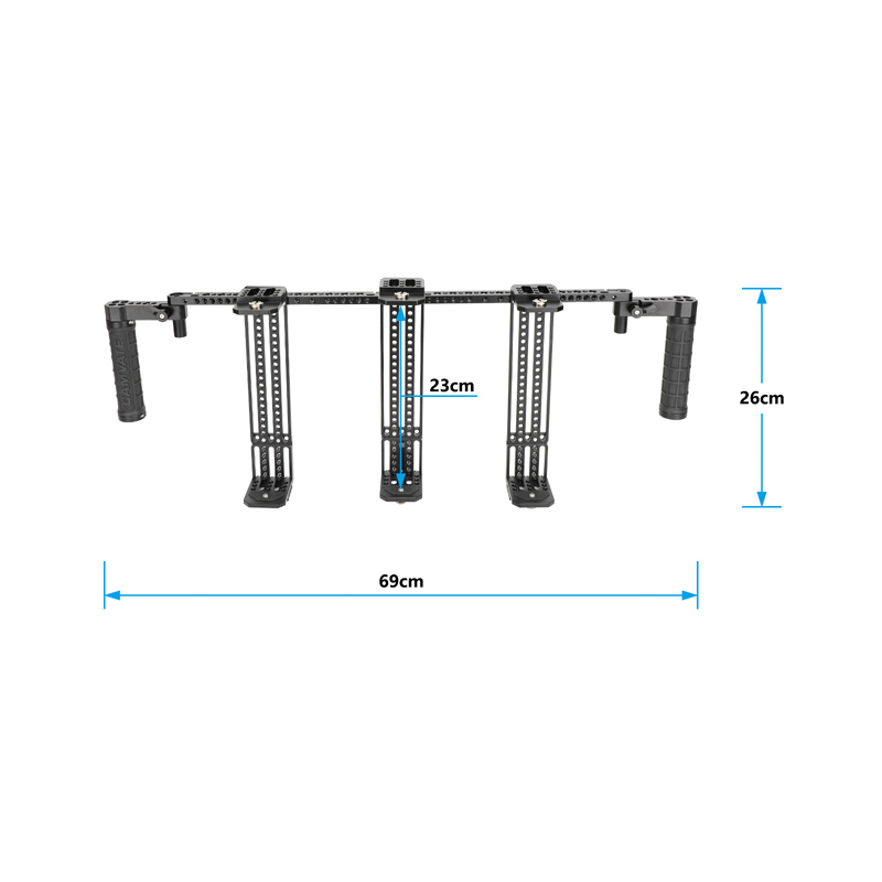 CAMVATE Director's Monitor Cage with Triple Adjustable Monitor Mount & Dual Rubber Handgrips