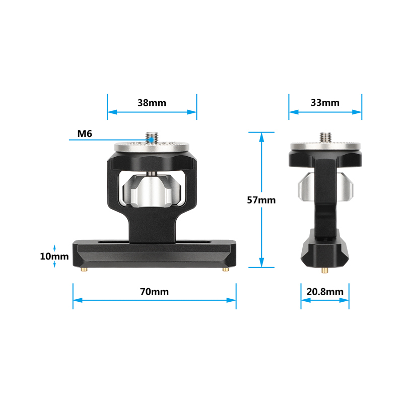 CAMVATE ARRI-Style Rosette Extension to NATO Rail Mount