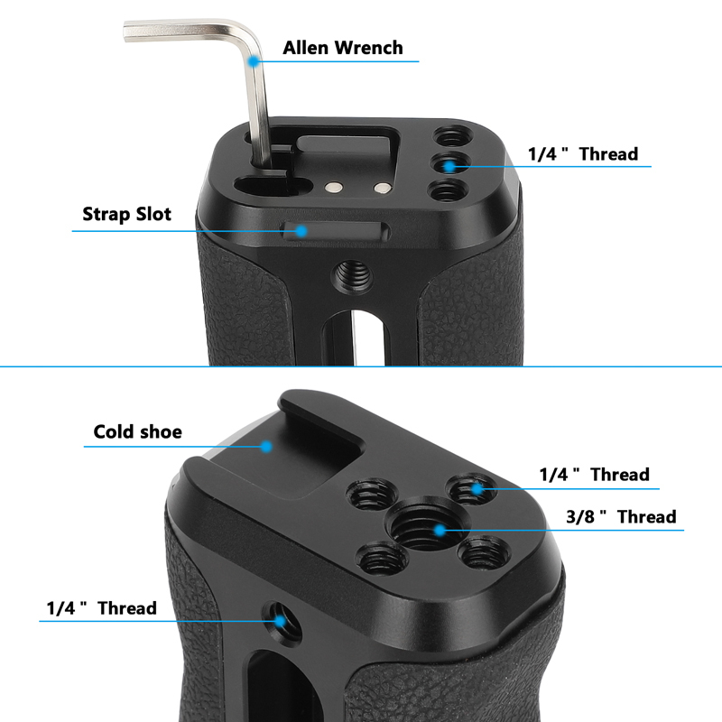 CAMVATE Side Handle with ARRI-Style Rosette Mount