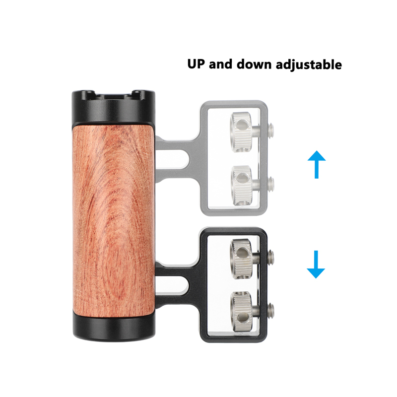 CAMVATE Wood Side Handle with Dual 1/4"-20 Screw Mount