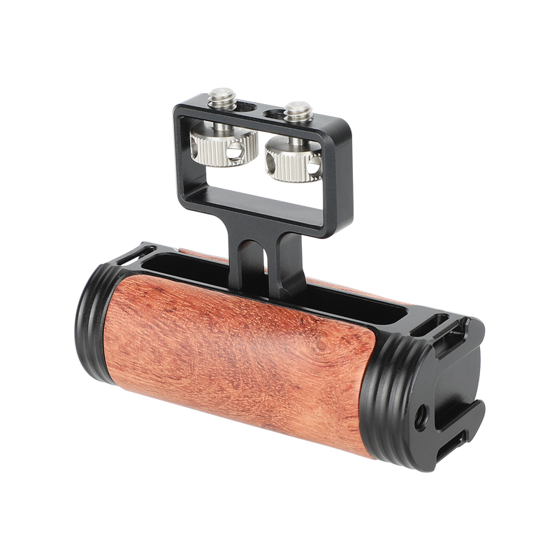 CAMVATE Wood Side Handle with Dual 1/4"-20 Screw Mount