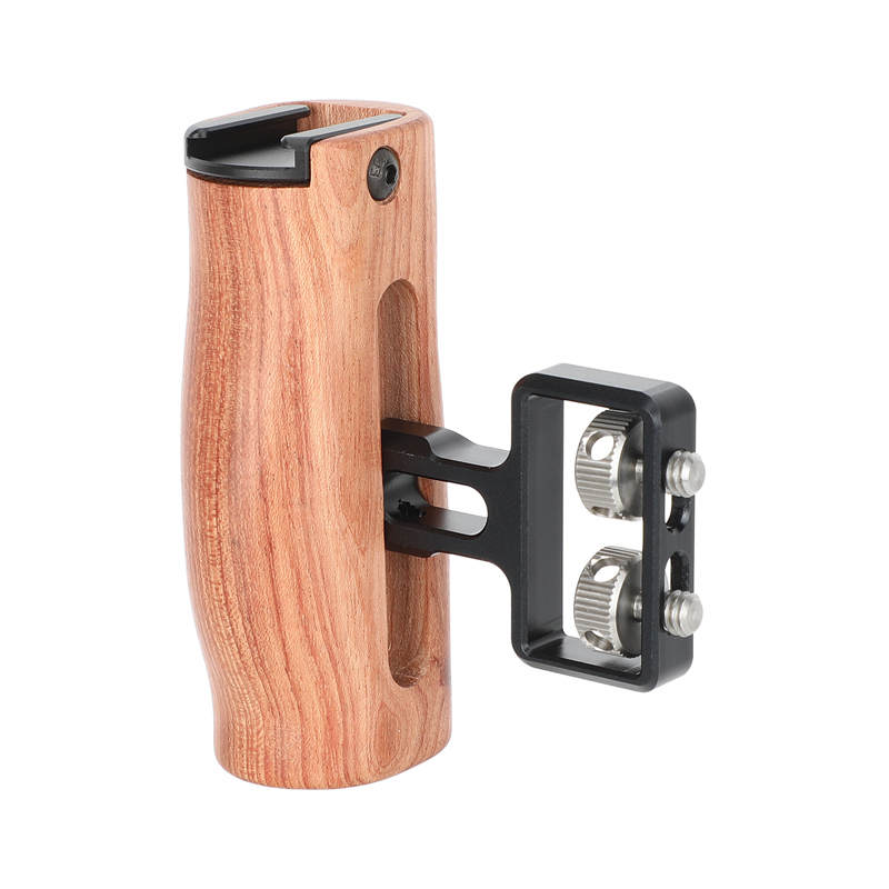 CAMVATE Wood Side Handle with 1/4"-20 Thumbscrew Mounts