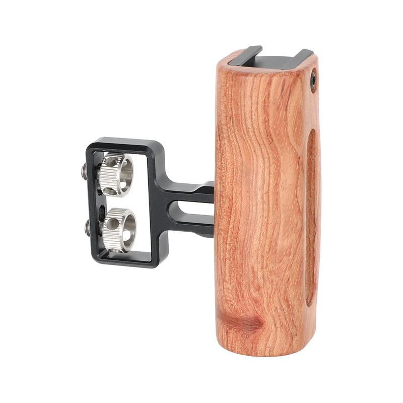 CAMVATE Wood Side Handle with 1/4"-20 Thumbscrew Mounts