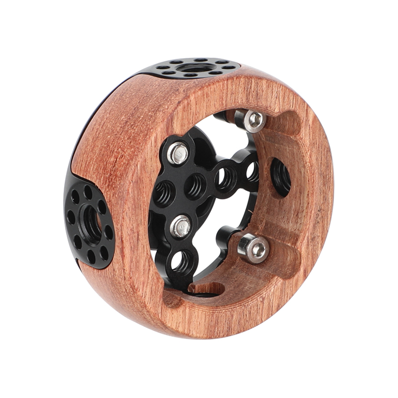 CAMVATE Wooden Handgrip with ARRI-Compatible Rosette Mount (Female)