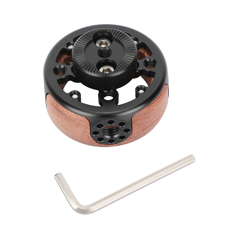 CAMVATE Wooden Handgrip with ARRI-Compatible Rosette Mount (Female)
