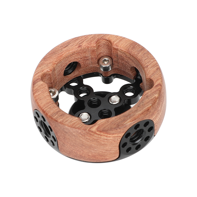 CAMVATE Wooden Handgrip with ARRI-Compatible Rosette Mount (Female)