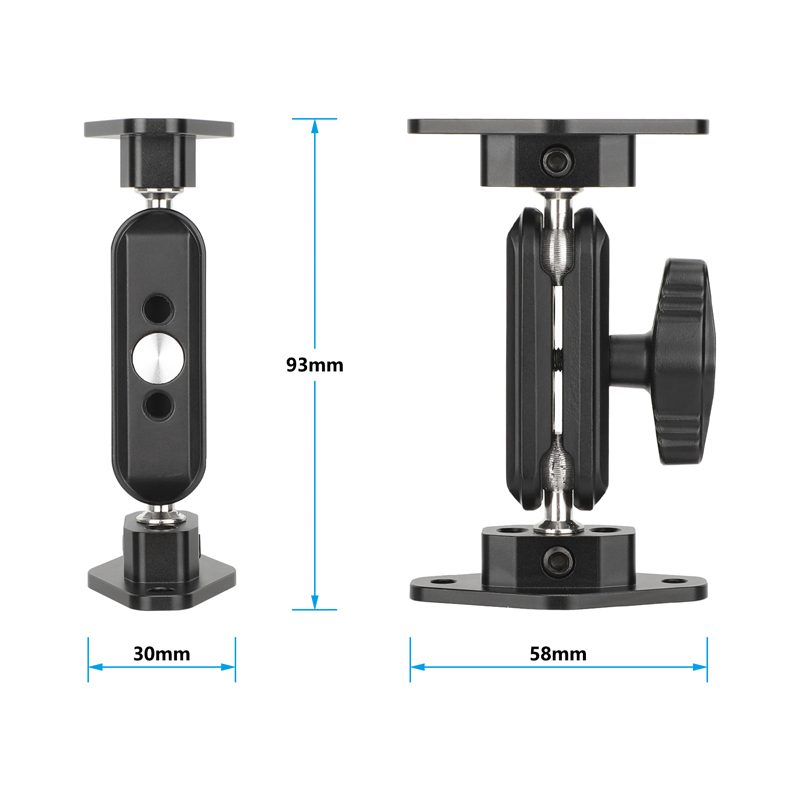 CAMVATE Drill-Down Double Ball Mount with Diamond Plates