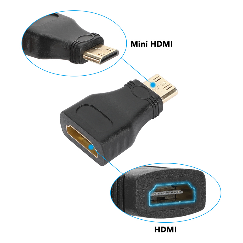 CAMVATE HDMI Female to Mini HDMI Male Adapter (2-Pack)