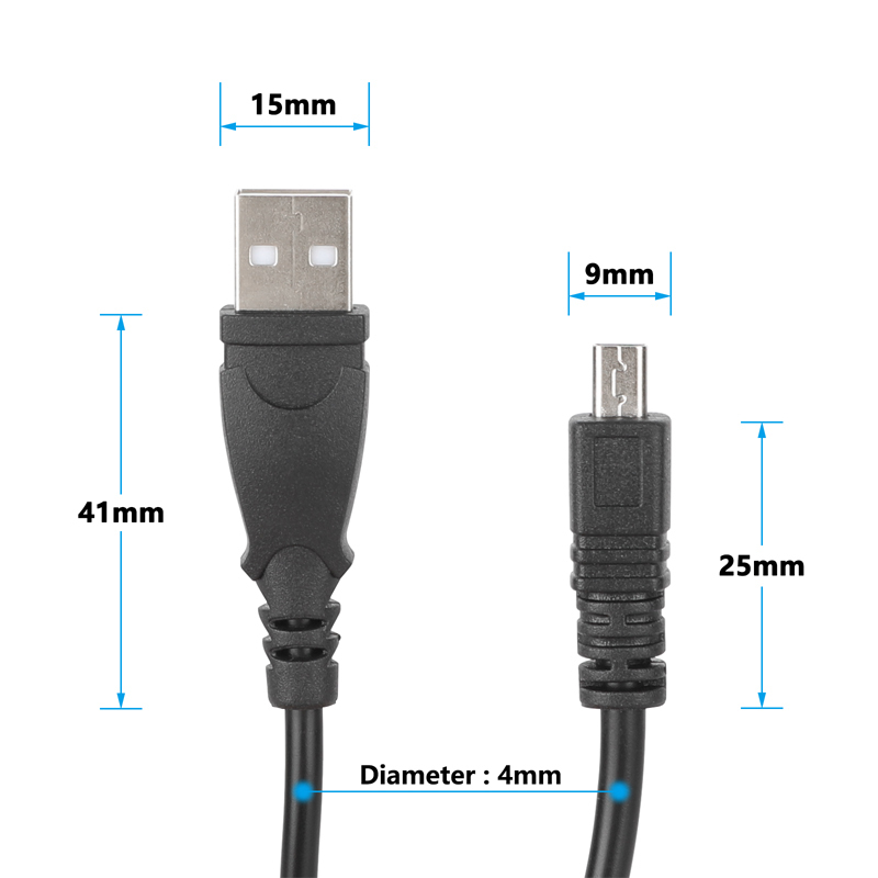CAMVATE USB-A 2.0 to Mini-B 8-Pin Cable (59.8")