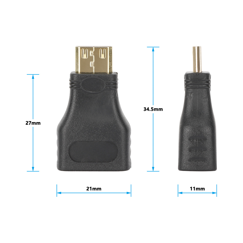 CAMVATE HDMI Female to Mini HDMI Male Adapter (2-Pack)