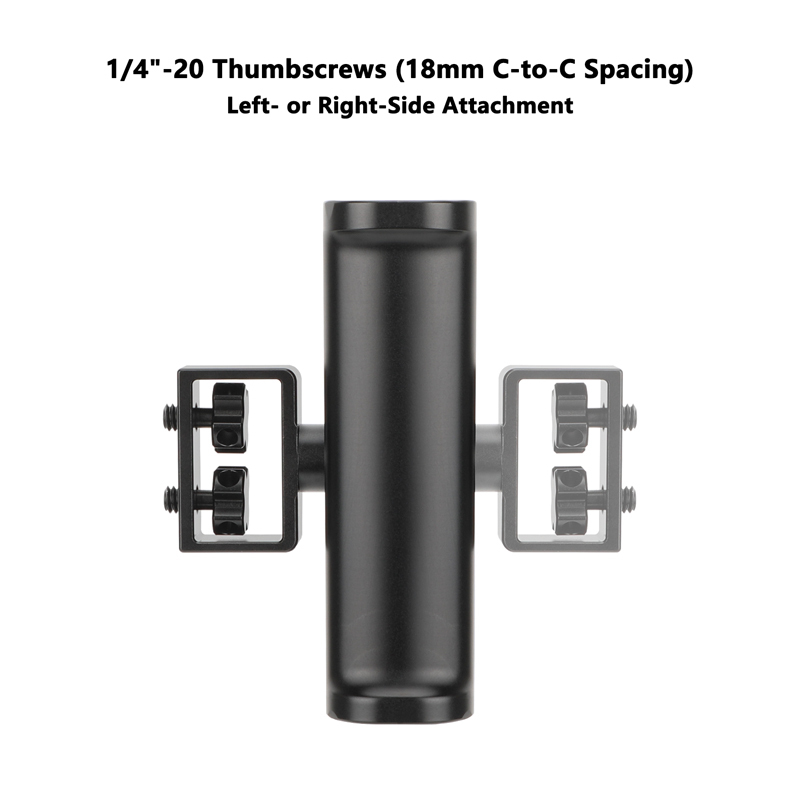 CAMVATE Aluminum Handle Grip Either Side With Shoe Mount & Adjustable 1/4" Thumbscrews Connection For DSLR Camera Cage Rig