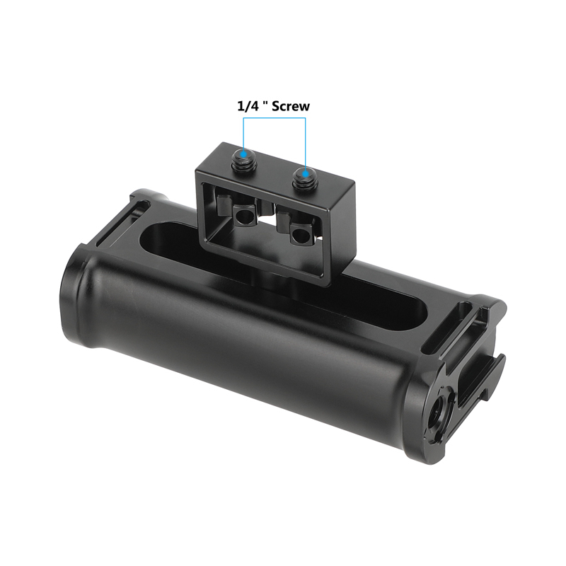 CAMVATE Aluminum Handle Grip Either Side With Shoe Mount & Adjustable 1/4" Thumbscrews Connection For DSLR Camera Cage Rig