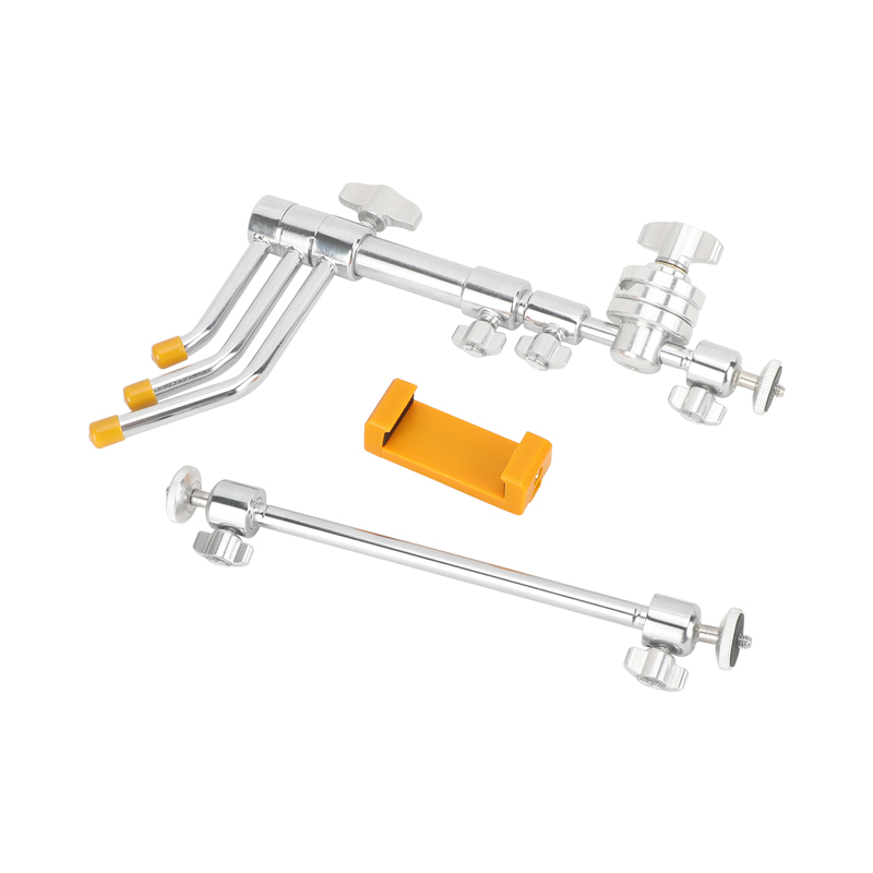 CAMVATE Mini Tabletop C Stand with Grip Arm & Turtle Base Kit (Chrome)