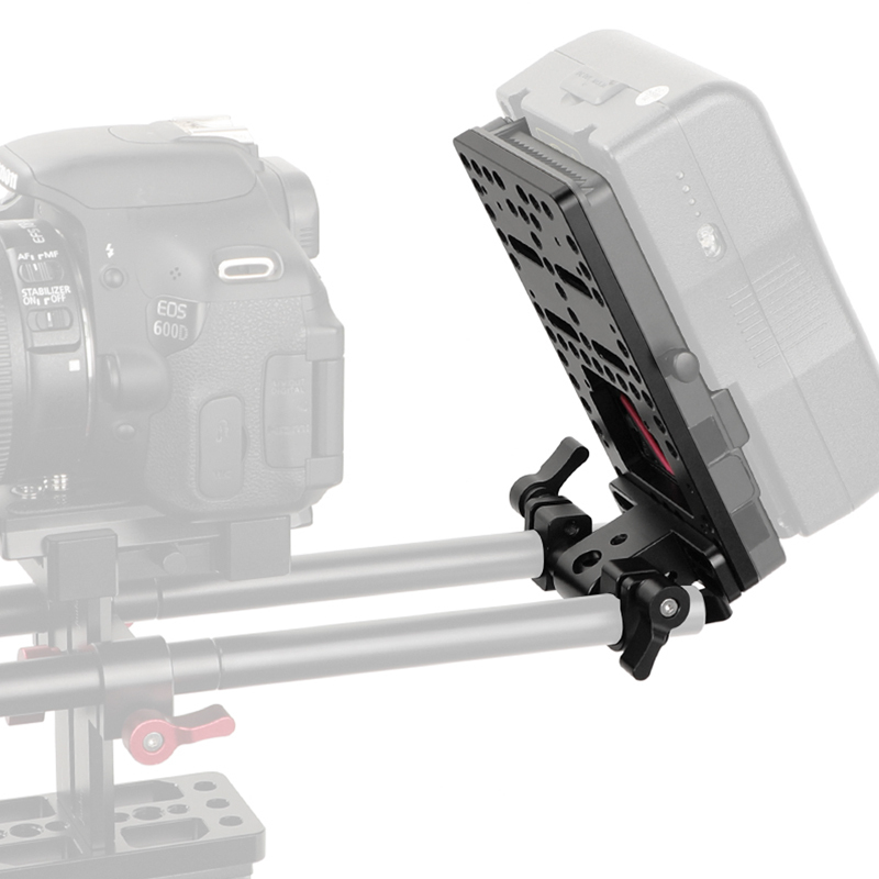 CAMVATE Battery Backboard Cheese Plate with 15mm Rod Clamp for IDX P-V2 Quick Release V-Mount Plate