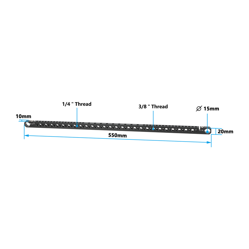 CAMVATE Cross Cheese Bar with 15mm Rod Clamp for Camera Monitor Cage Rig (21.7")
