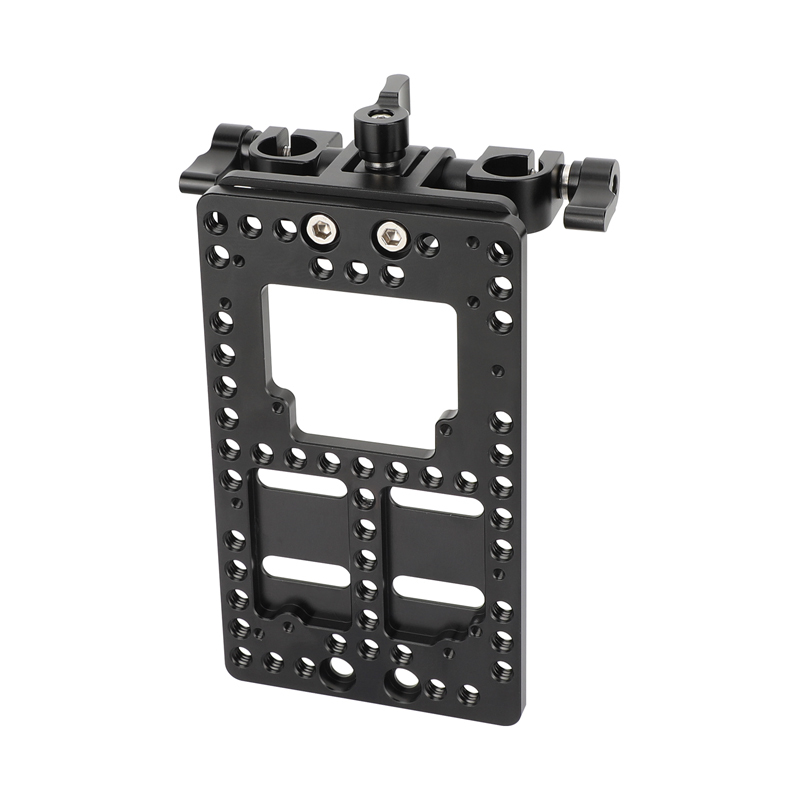 CAMVATE Battery Backboard Cheese Plate with 15mm Rod Clamp for IDX P-V2 Quick Release V-Mount Plate