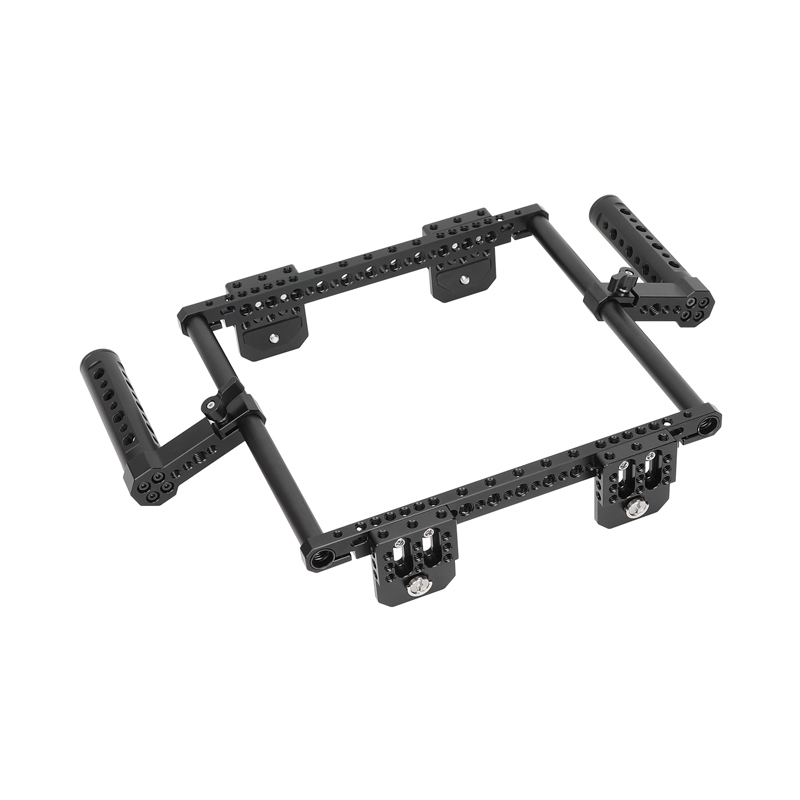 CAMVATE Dual Director's Monitor Cage with Cheese Plate-Style Handgrips