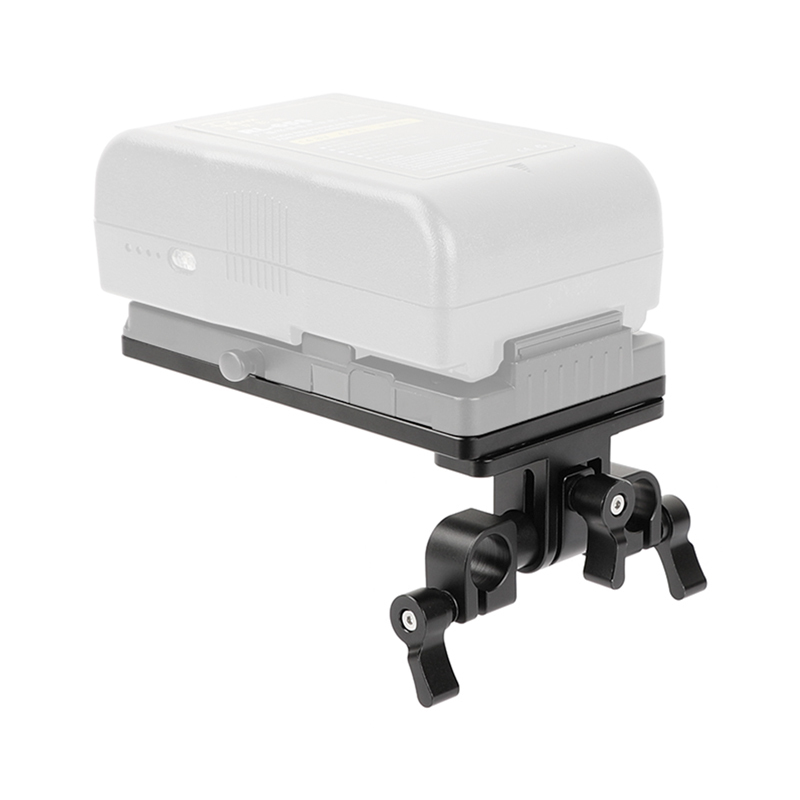 CAMVATE Battery Backboard Cheese Plate with 15mm Rod Clamp for IDX P-V2 Quick Release V-Mount Plate