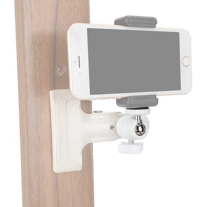 CAMVATE Spring Clip Clamp with Mini Ball Head Mount (White)