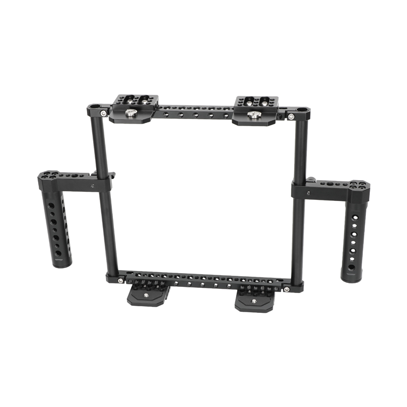 CAMVATE Dual Director's Monitor Cage with Cheese Plate-Style Handgrips