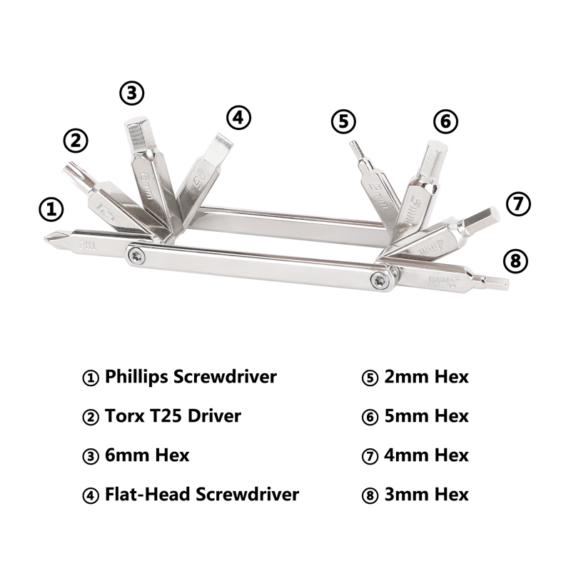CAMVATE Multi-Tool with Allen Wrenches & Screwdrivers
