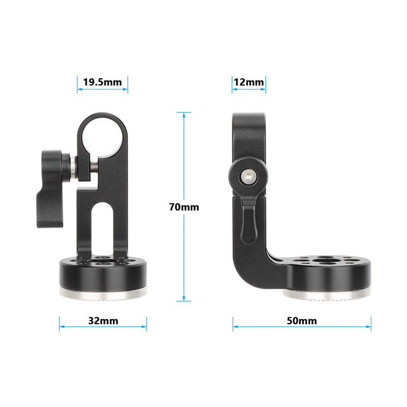 CAMVATE ARRI Rosette M6 Female Thread Adapter & 15mm Rod Clamp
