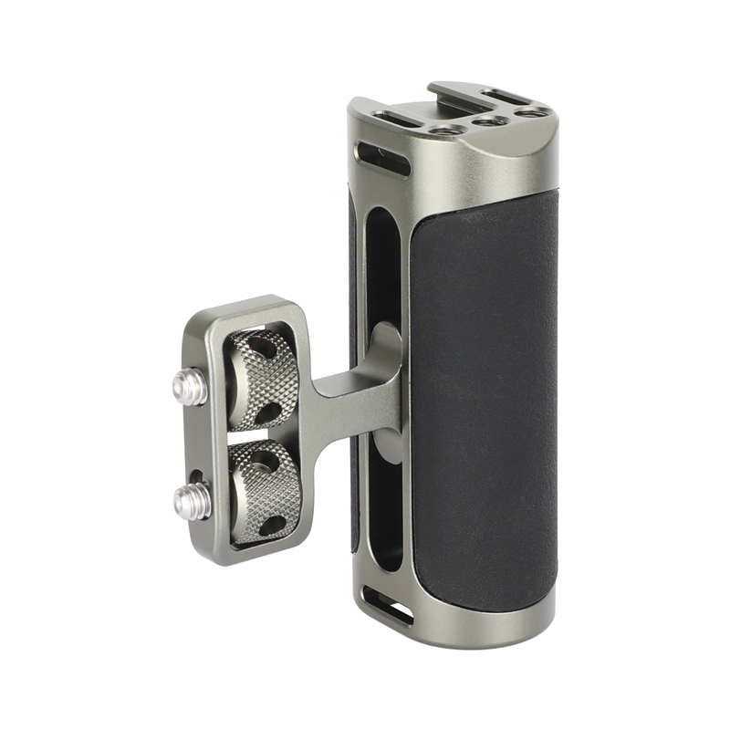 CAMVATE Side Handle with Dual 1/4"-20 Screw Mount (Black/Grey Olrve)