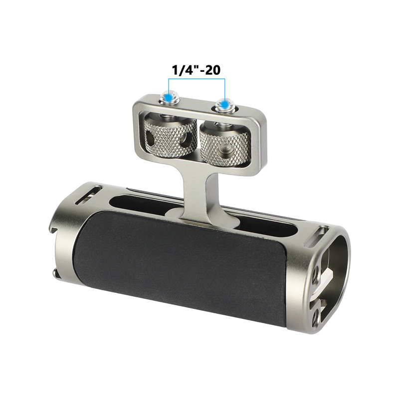 CAMVATE Side Handle with Dual 1/4"-20 Screw Mount (Black/Grey Olrve)