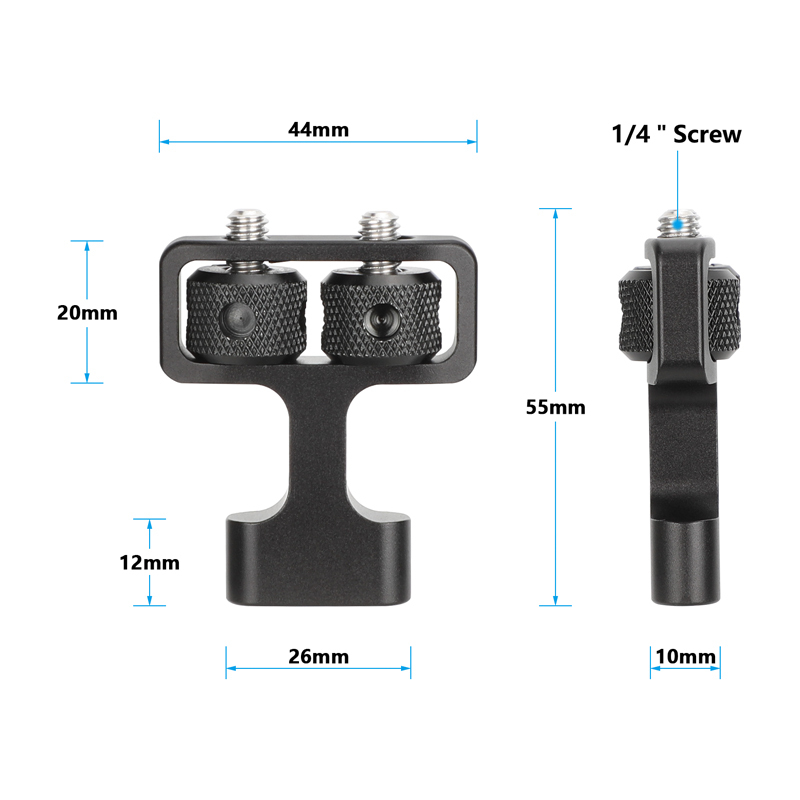 CAMVATE Connection Mount with 1/4"-20 Thumbscrew for Side Handgrip