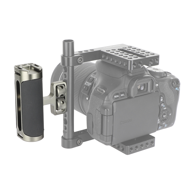 CAMVATE Side Handle with Dual 1/4"-20 Screw Mount (Black/Grey Olrve)