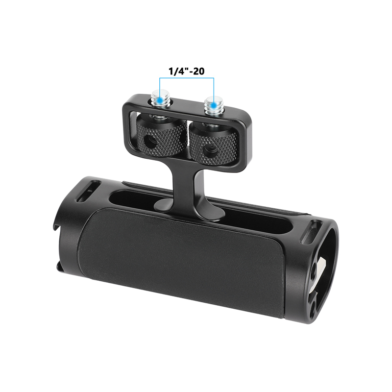 CAMVATE Side Handle with Dual 1/4"-20 Screw Mount (Black)