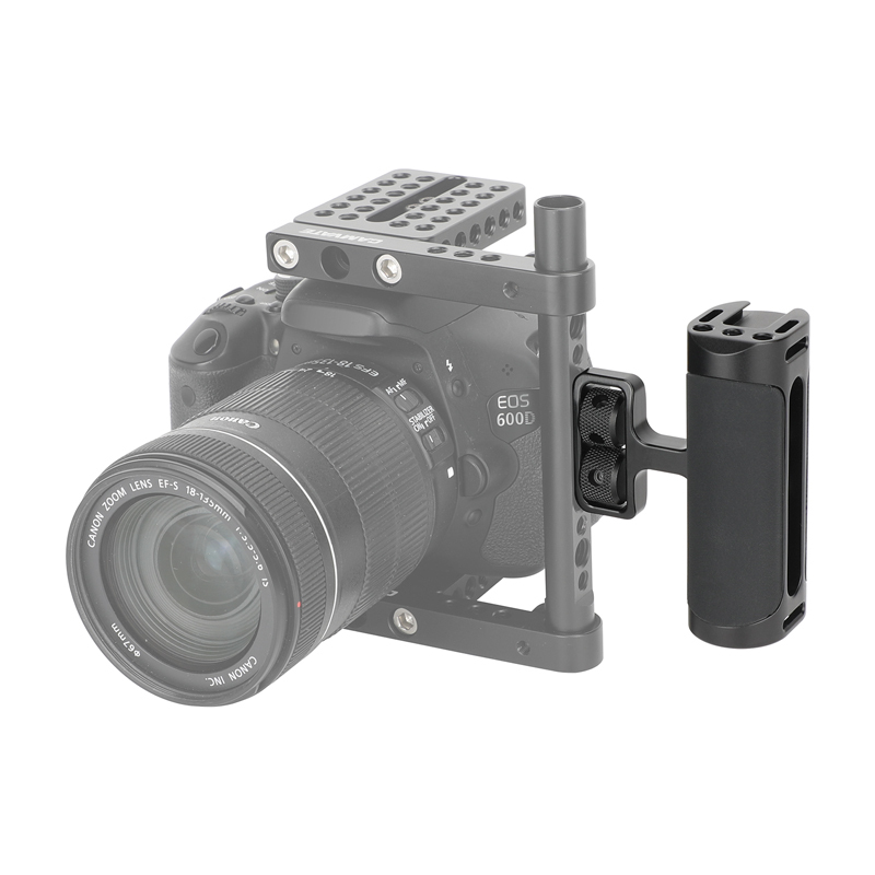 CAMVATE Side Handle with Dual 1/4"-20 Screw Mount (Black)