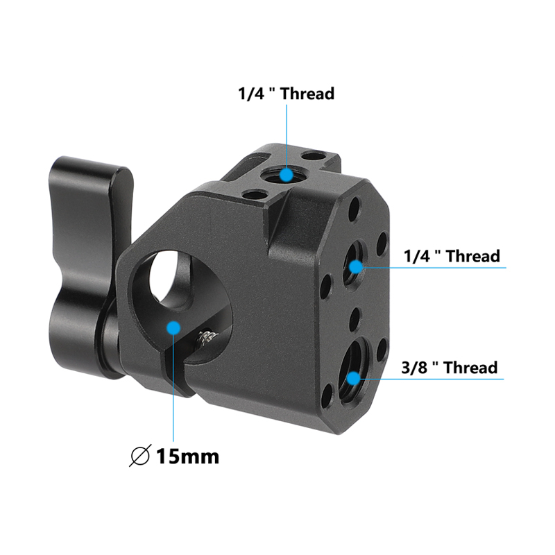 CAMVATE 15mm Rod Clamp with Anti-Twist Accessory Mounting