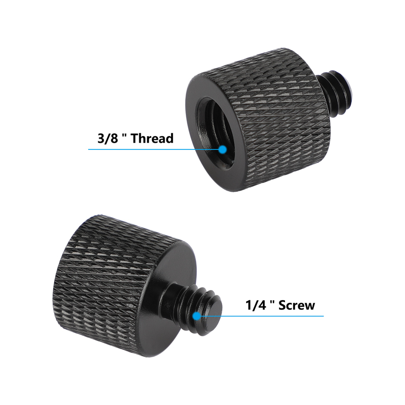 CAMVATE 3/8"-16 Female to 1/4"-20 Male Thread Adapter (5-Pack)