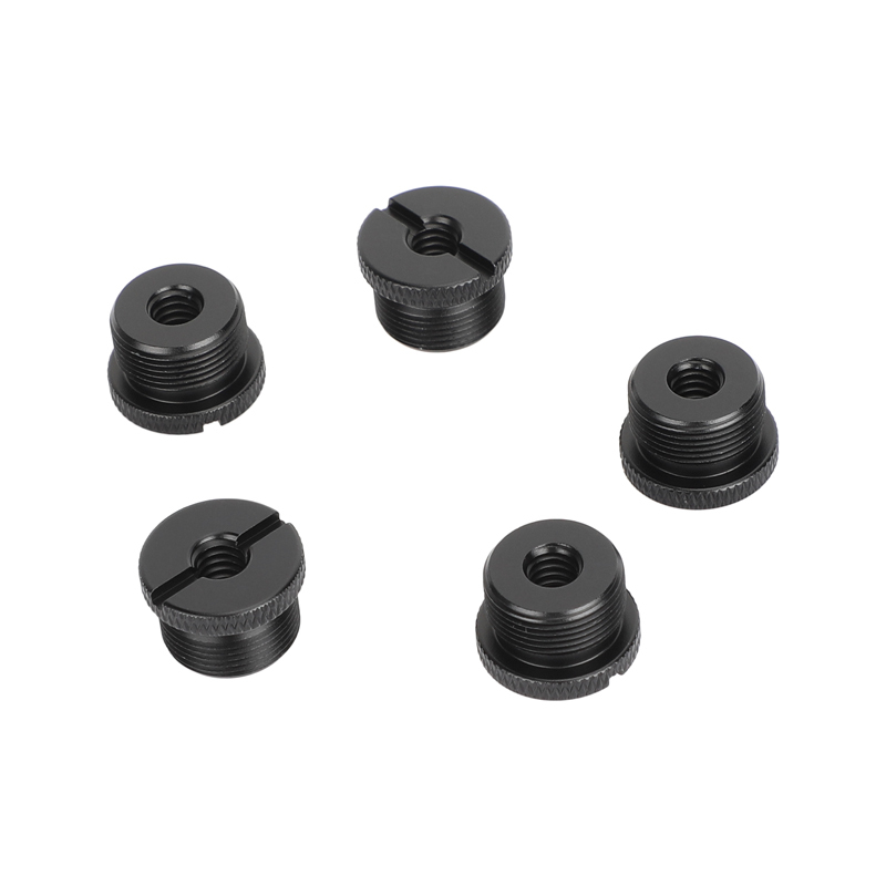 CAMVATE 1/4"-20 Female to 5/8"-27 Male Microphone Screw Adapter (5-Pack)