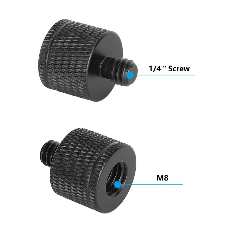 CAMVATE  M8 Female to 1/4"-20 Male Thread Adapter (5-Pack)