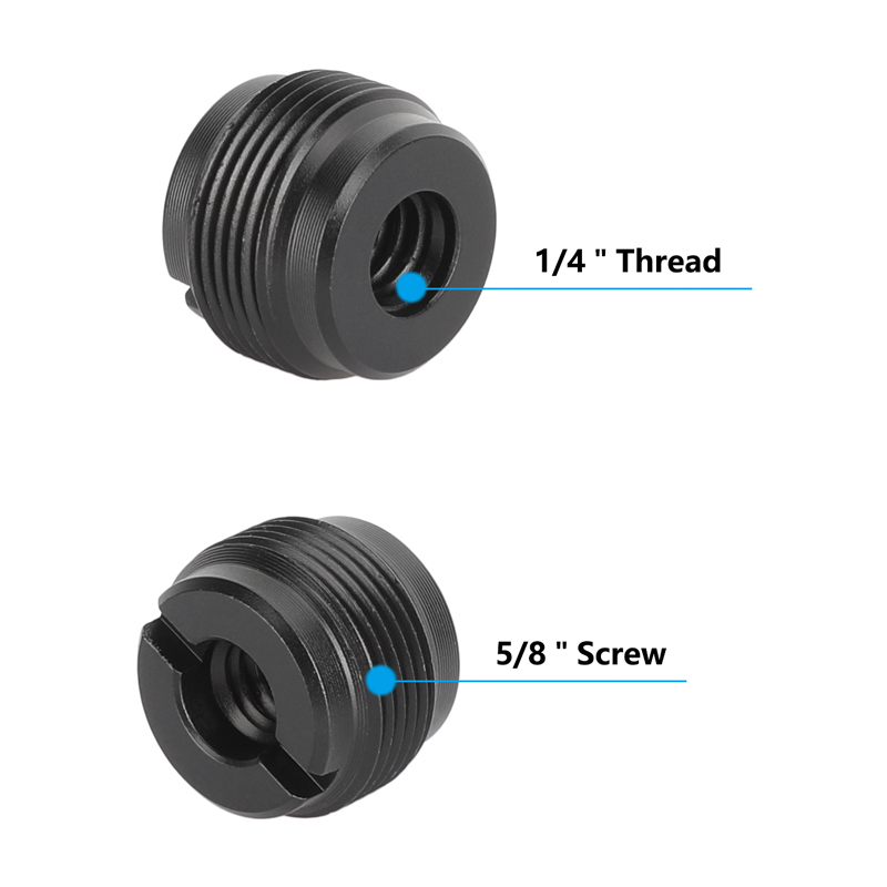 CAMVATE 1/4"-20 Female to 5/8"-27 Male Microphone Mount Adapter (5-Pack)
