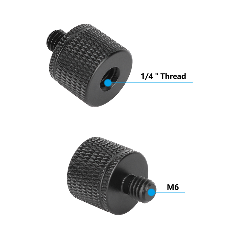 CAMVATE 1/4"-20 Female to M6 Male Thread Adapter (5-Pack)