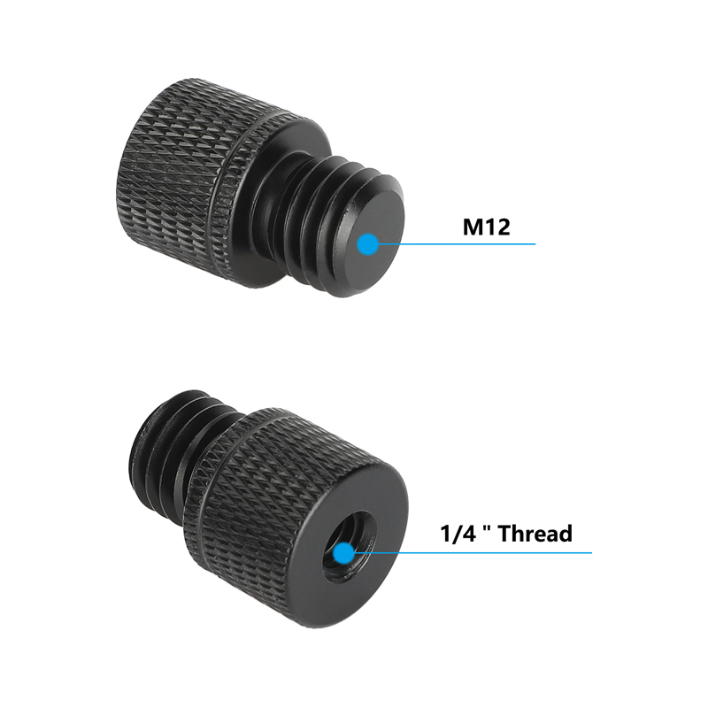 CAMVATE 1/4"-20 Female to M12 Male Thread Adapter (5-Pack)