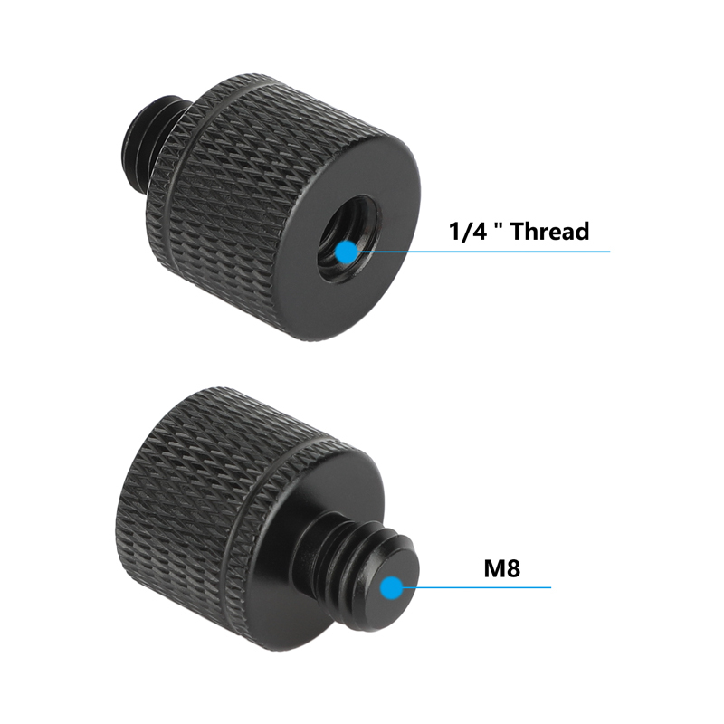 CAMVATE 1/4"-20 Female to M8 Male Thread Adapter (5-Pack)