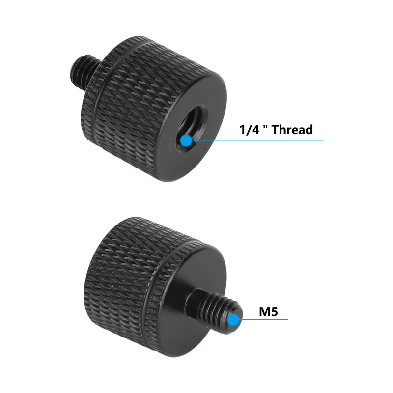 CAMVATE 1/4"-20 Female to M5 Male Thread Adapter (5-Pack)