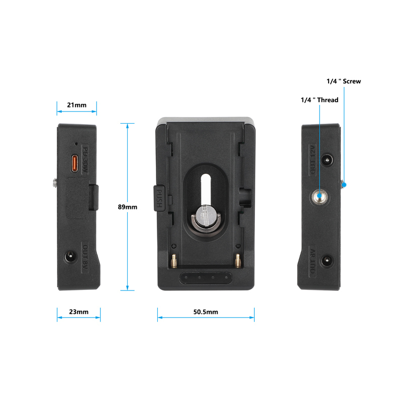 CAMVATE NP-F970/L-Series Battery Adapter Plate