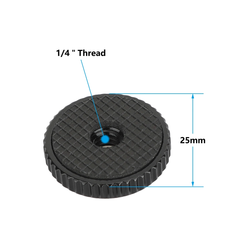 CAMVATE 1/4"-20 Female Thumbwheel Nut (4-Pack)