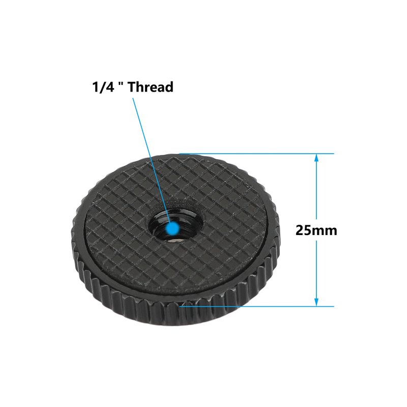 CAMVATE 1/4"-20 Female Thumbwheel Nut (4-Pack)