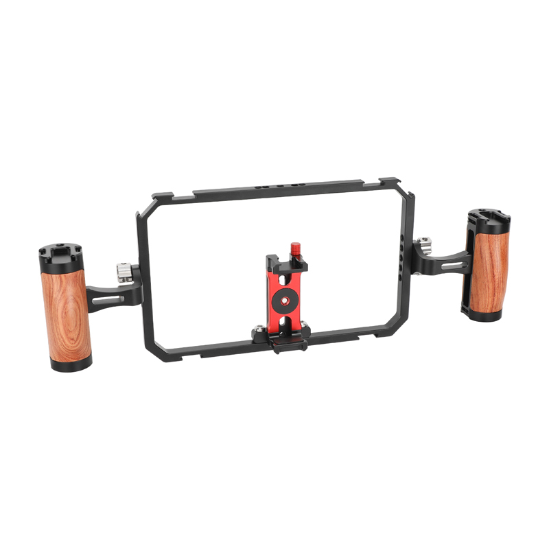 CAMVATE Universal Smartphone Video Rig with Dual Wooden Handles