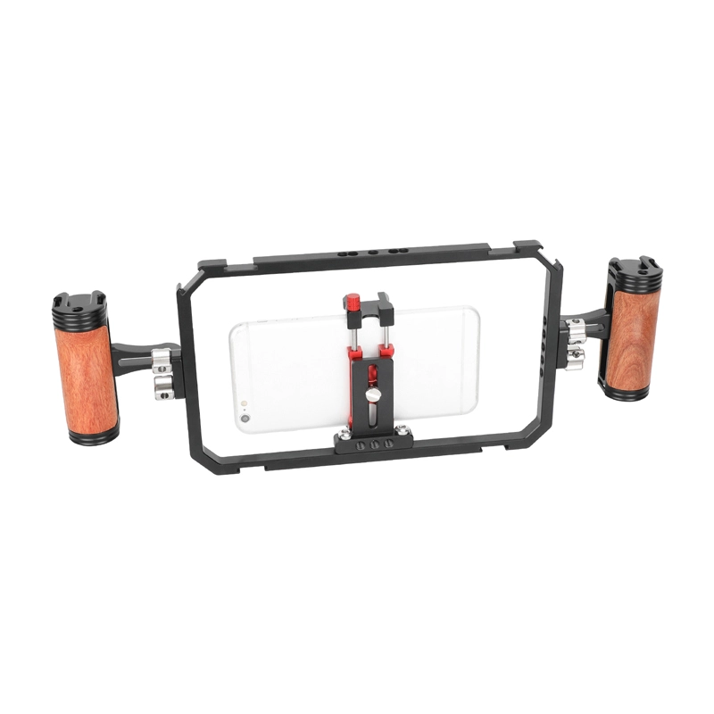 CAMVATE Universal Smartphone Video Rig with Dual Wooden Handles