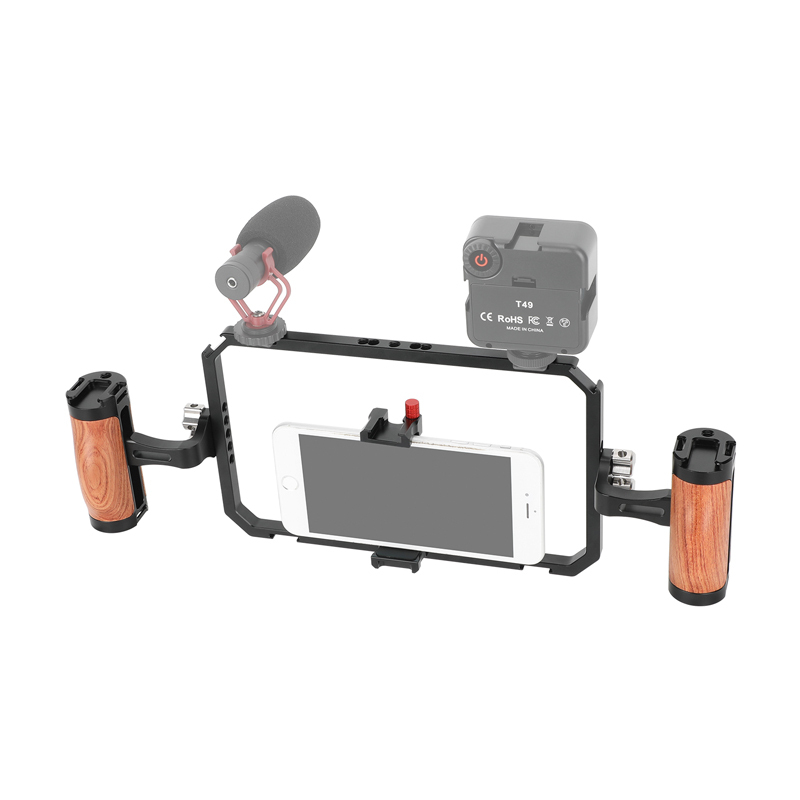 CAMVATE Universal Smartphone Video Rig with Dual Wooden Handles