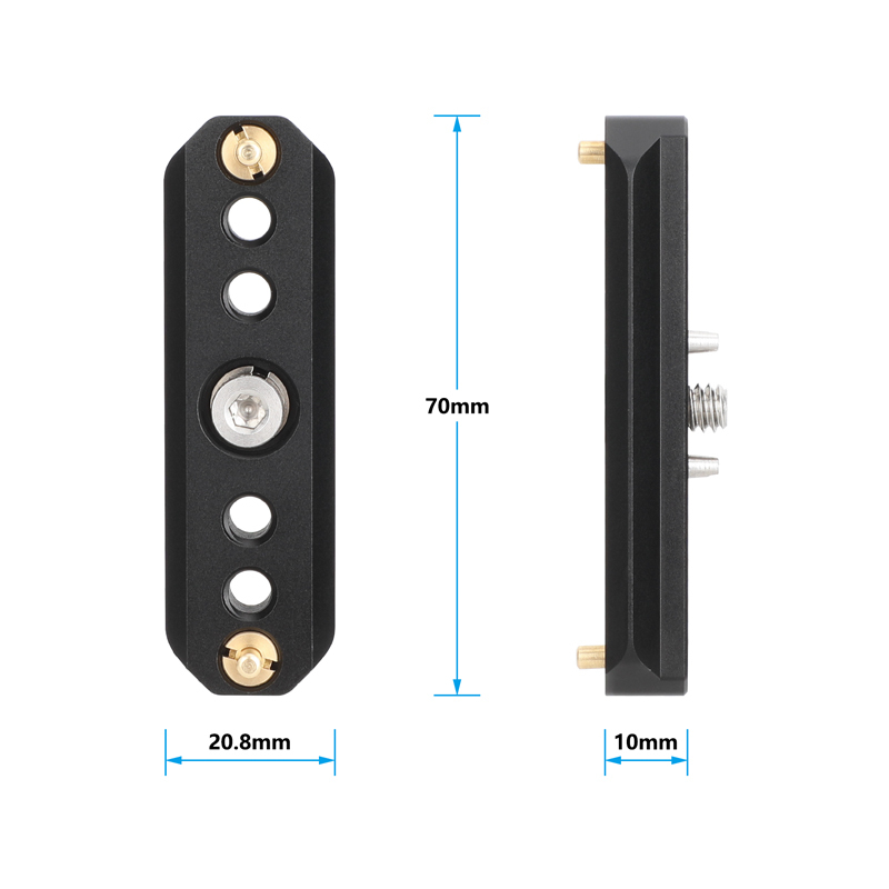 CAMVATE Quick Release NATO Safety Rail with 1/4"-20 Anti-Twist Screw (2.8")