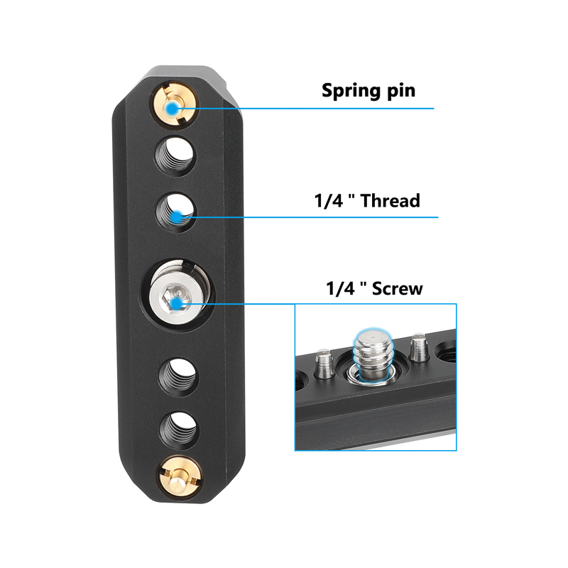 CAMVATE Quick Release NATO Safety Rail with 1/4"-20 Anti-Twist Screw (2.8")